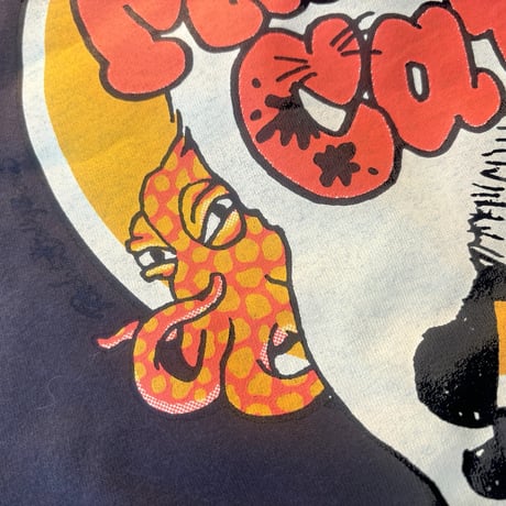 Rockin'Jelly Bean × Muddy Cat イラストTシャツ スミクロ