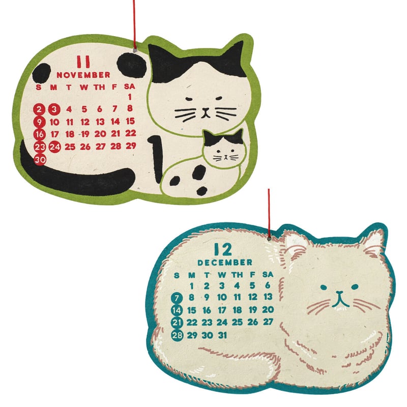 にゃんにゃんにゃんこ ★ カレンダー メモパッド ノート、紙袋 San-X にゃんにゃんにゃんこ メモパッド あのころのともだち