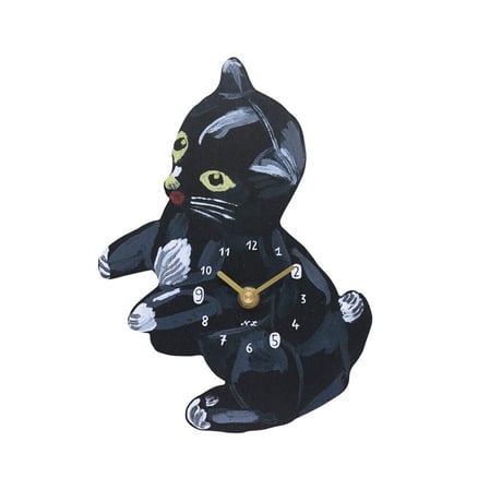 Nathalie Lete 黒猫壁掛け時計