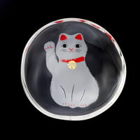 めでたmono 招き猫豆皿 白