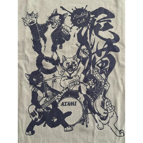 イシデ電 泥猫Tシャツ カーキ