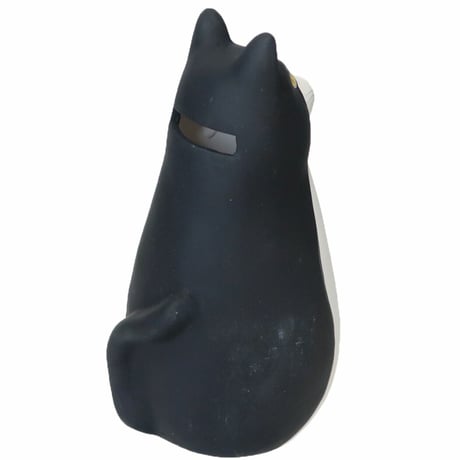 猫型貯金箱　ハチワレ／グレー