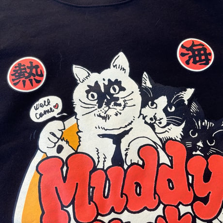 Rockin'Jelly Bean × Muddy Cat スウェット ブラック