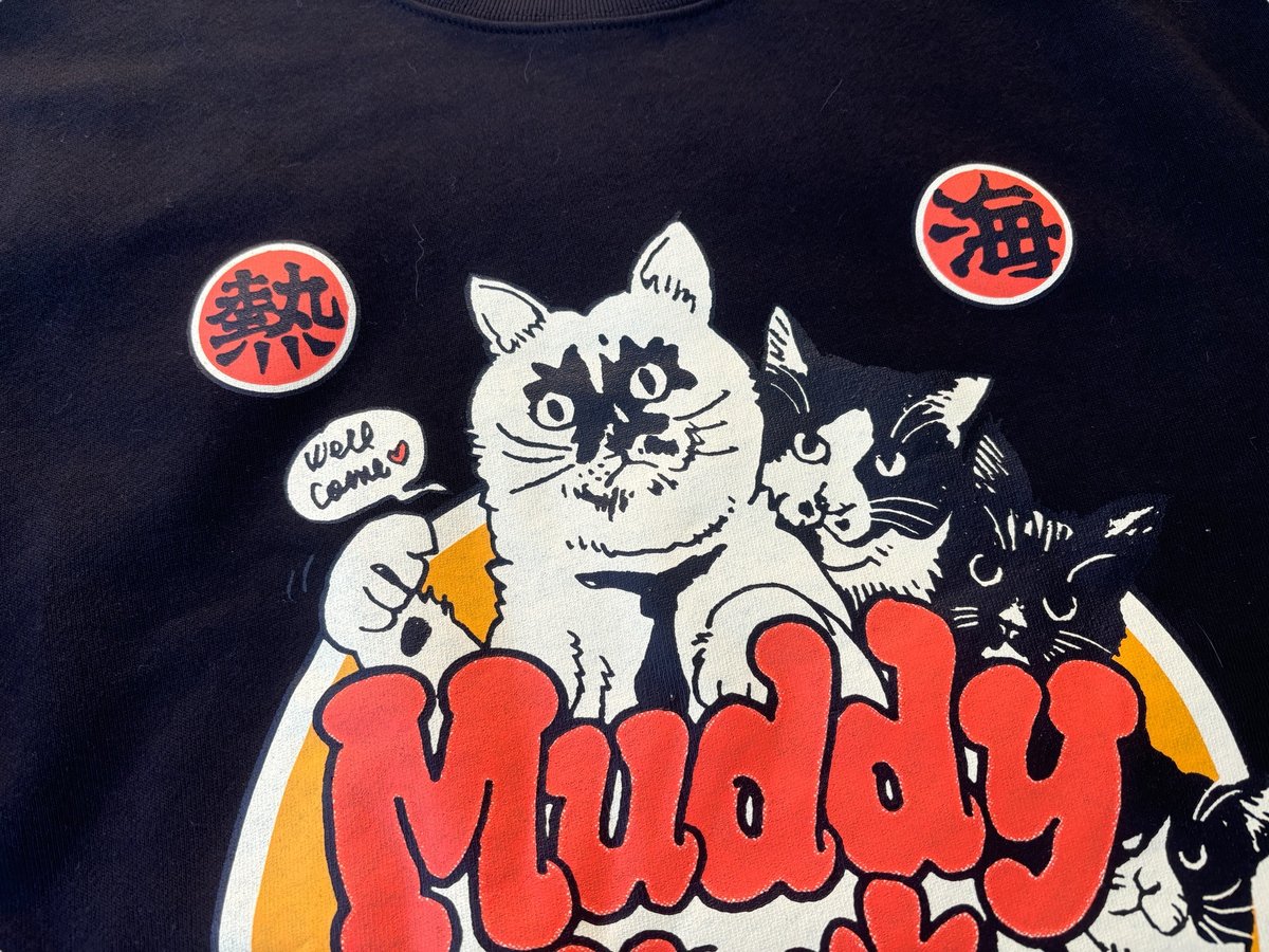 Rockin'Jelly Bean × Muddy Cat スウェット ブラック | 泥猫倶楽部