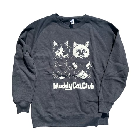 Muddy Cat Club クルーネック裏起毛スウェット ディープネイビー