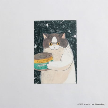 猫舎道楽堂本舗　原画額　シリアルナンバー入り+おまけポストカード付き 猫のポストカード：ありがとうセット：お得な8枚入り | iichi