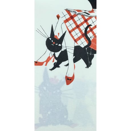 黒ねこ意匠　一筆箋　A