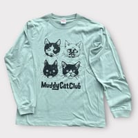 Muddy Cat Club ロングスリーブTシャツ スモーキーグリーン