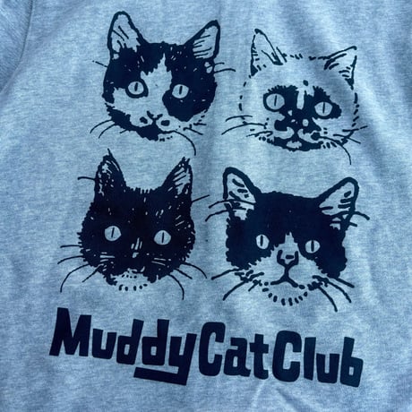 Muddy Cat Club ジップアップパーカー グレー/昼目