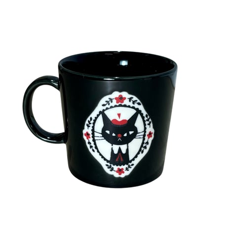 黒ねこ意匠 マグカップ