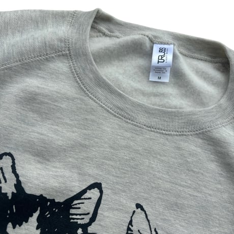 Muddy Cat Club クルーネック裏起毛スウェット オートミール