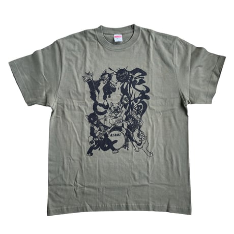 イシデ電 泥猫Tシャツ カーキ