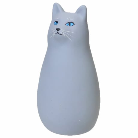 猫型貯金箱　ハチワレ／グレー