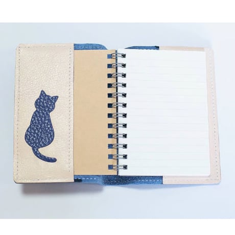 Little 4cats_w 手帳カバー 紺