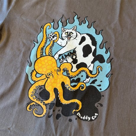 喫茶こぐまや×Muddy Cat Tシャツ