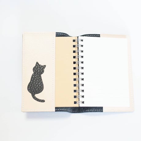 Little 4cats_w 手帳カバー 黒
