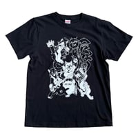 イシデ電 泥猫Tシャツ 黒