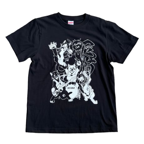 イシデ電 泥猫Tシャツ 黒