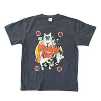 Rockin'Jelly Bean × Muddy Cat イラストTシャツ スミクロ