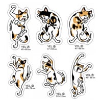 STAYMELLOW “Dancing Cats”ステッカー（イエロー）