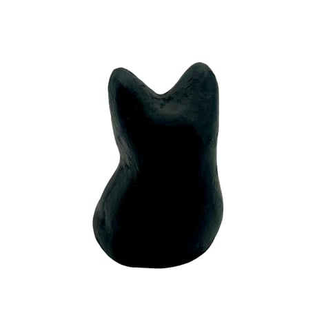 手漉き和紙 ミニ置物 黒猫