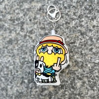 "中指なおじさん" cushion keychain
