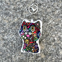 "カラフル猫" cushion keychain