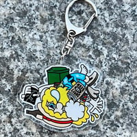 "泥酔中指おじさん" keychain/size:big