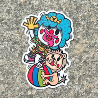 ピエロとライオン　sticker/size:big
