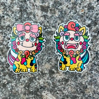 "シーサー"  pair sticker/size:small