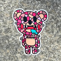 "ピンクのクマ"  sticker/size:big