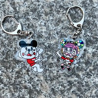 "ハートを作りたい2人" pair keychain/size:small