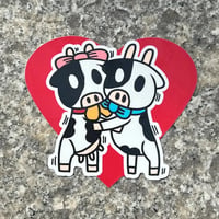 "full of cow"  sticker/size:big