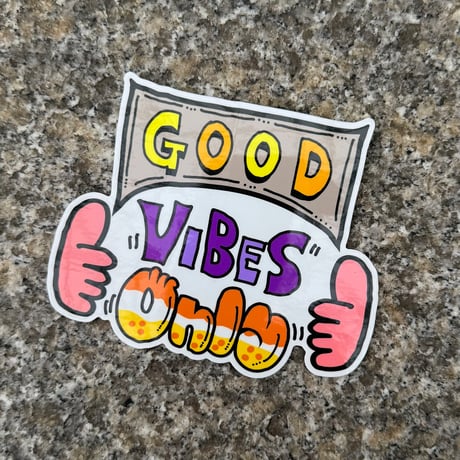"GOOD VIBES ONLY" sticker/size:big