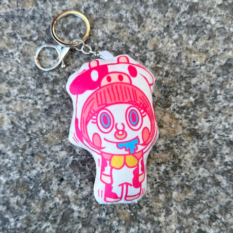 "牛のももこ" cushion keychain