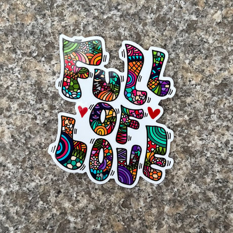 "FULL OF LOVE" sticker/size:big