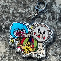 "ライオンとヒヨコ"  keychain/size:big