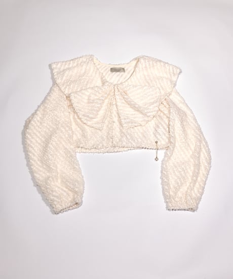 ラッフルカラー　クロップドBL / LL25BL01 IVORY