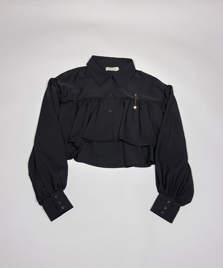 クロップド　ギャザーBL  / LL25BL02 BLACK