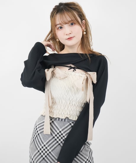 ベロアチューブトップ set up / LL25CT01