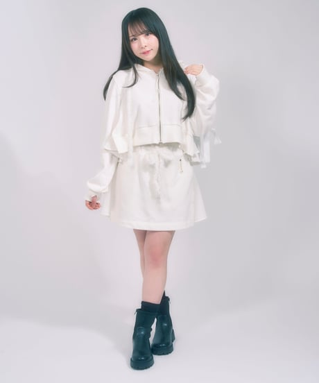 フリルスウェットスカート / LL25MSK02 WHITE
