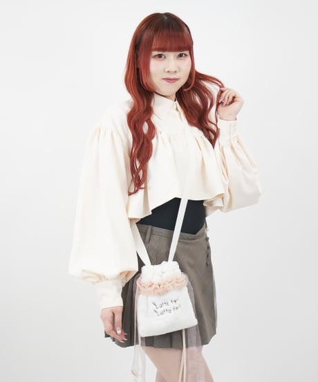クロップド　ギャザーBL  / LL25BL02 BLACK