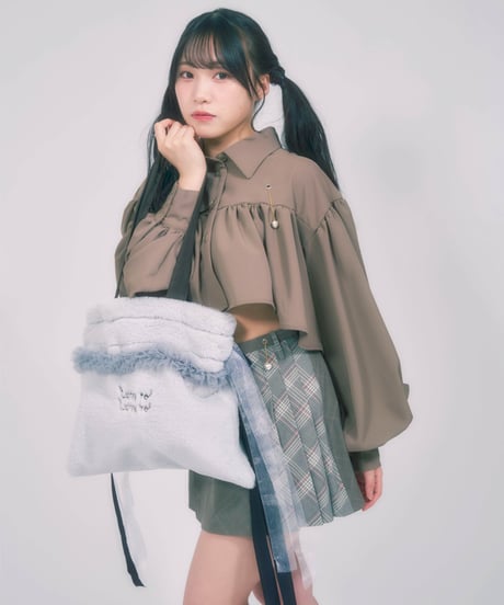 クロップド　ギャザーBL  / LL25BL02 BLACK