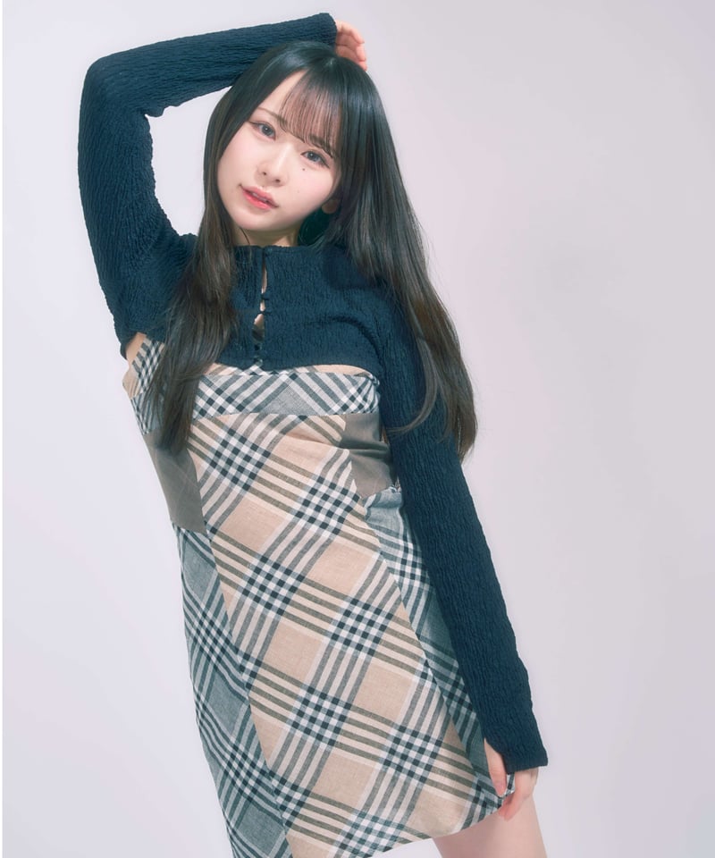h アルベロベロ 未使用 チュニック ワンピース ドット チェック 切替 黒 h アルベロベロ 未使用 チュニック ワンピース ドット チェック