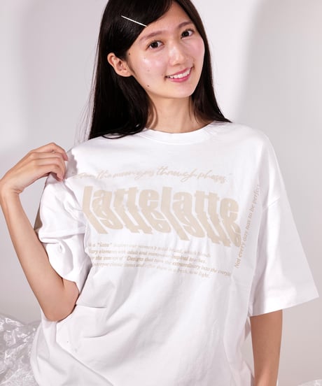 latteto ピグメントダイ グラフィックT-sh / lattelatte garment dye print t-sh / LT25PDTSH01