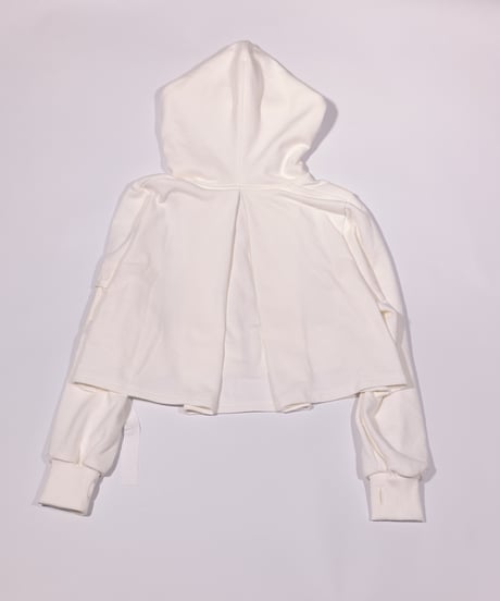 フリルスウェットパーカー / LL25OPK01 WHITE