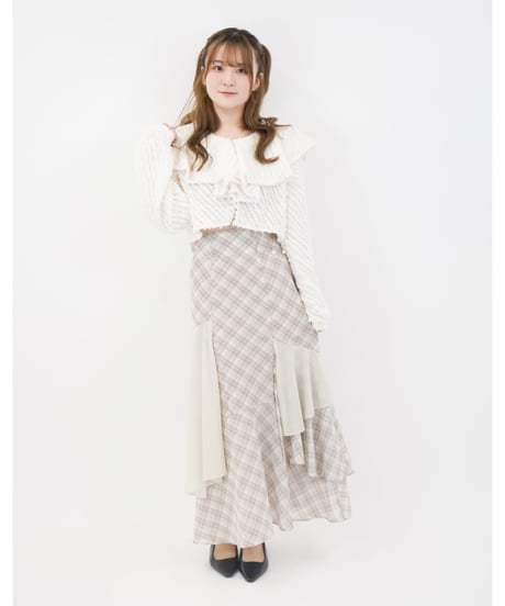 ラッフルカラー　クロップドBL / LL25BL01 IVORY