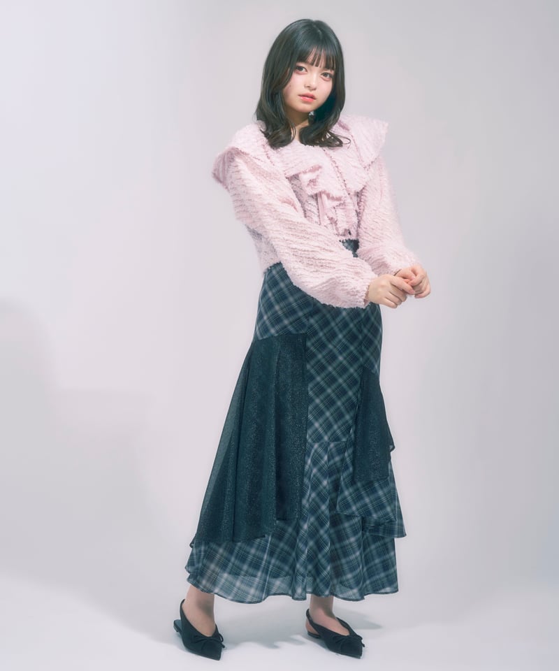 チェック チュールマーメイドスカート / LL25LSK03 | lattelatte
