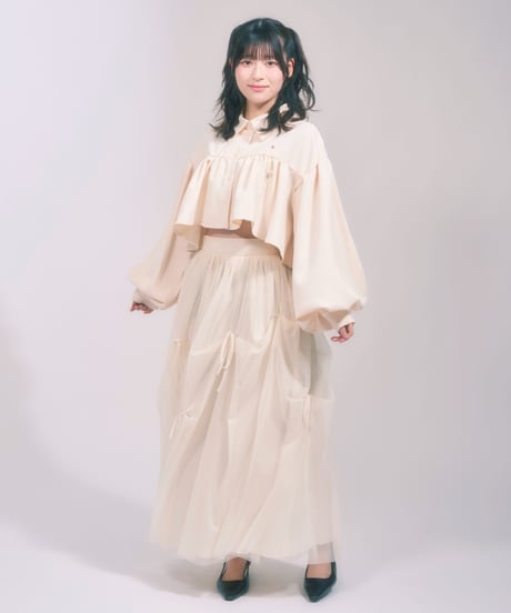 クロップド　ギャザーBL  / LL25BL02 BLACK