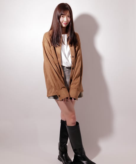 フェイク スウェード シャツJK / LL25FSSH01  CAMEL